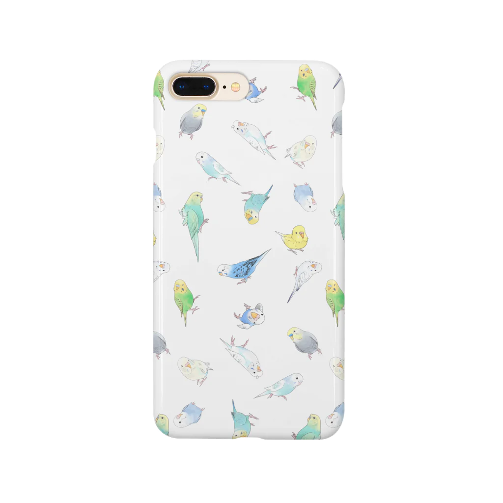 まめるりはことりのいっぱいセキセイインコちゃん【まめるりはことり】 Smartphone Case