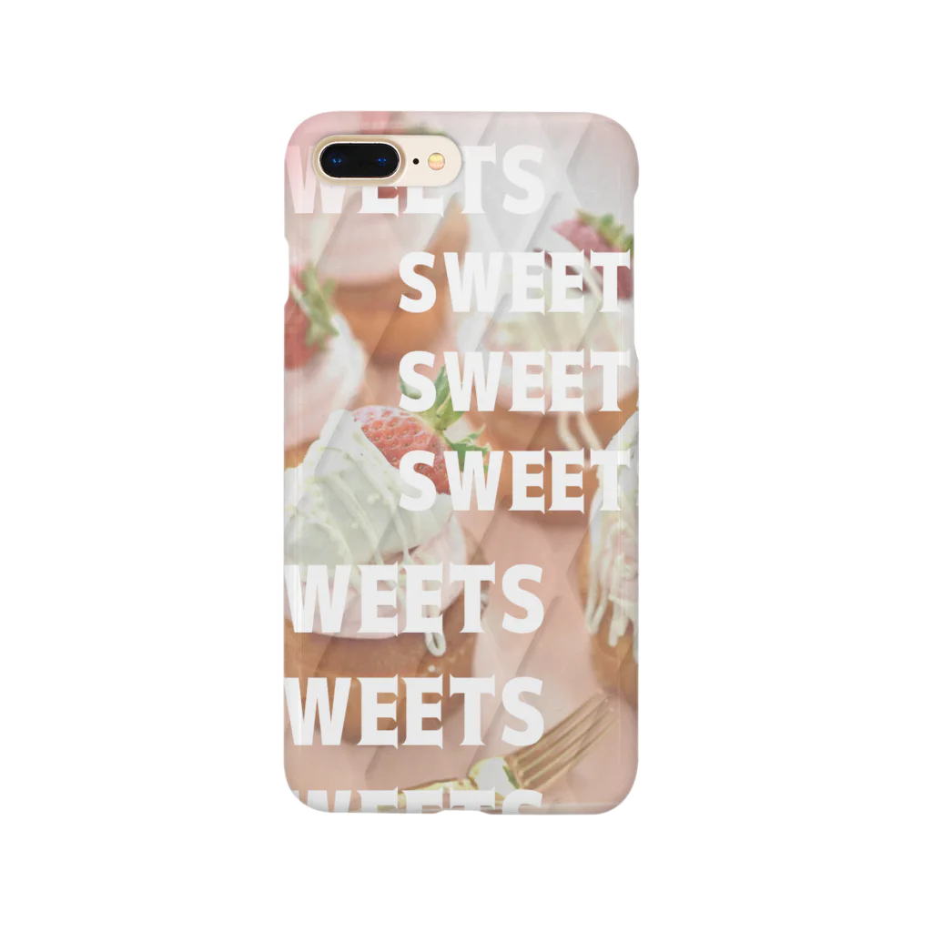 マリホノDesignのSWEETSSWEETSSWEETS シンプルDesign スマホケース