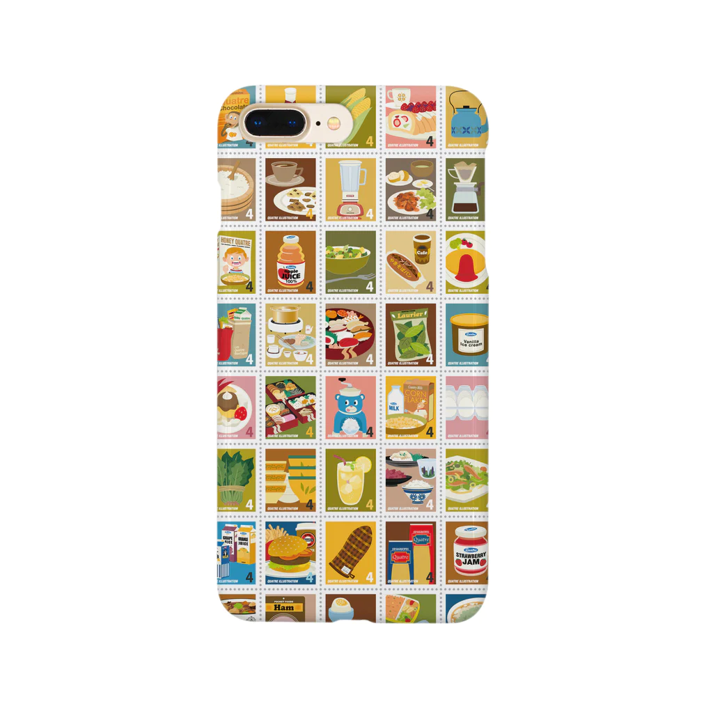 Quatre Illustrationのキャトル切手シート_食べ物01 Smartphone Case
