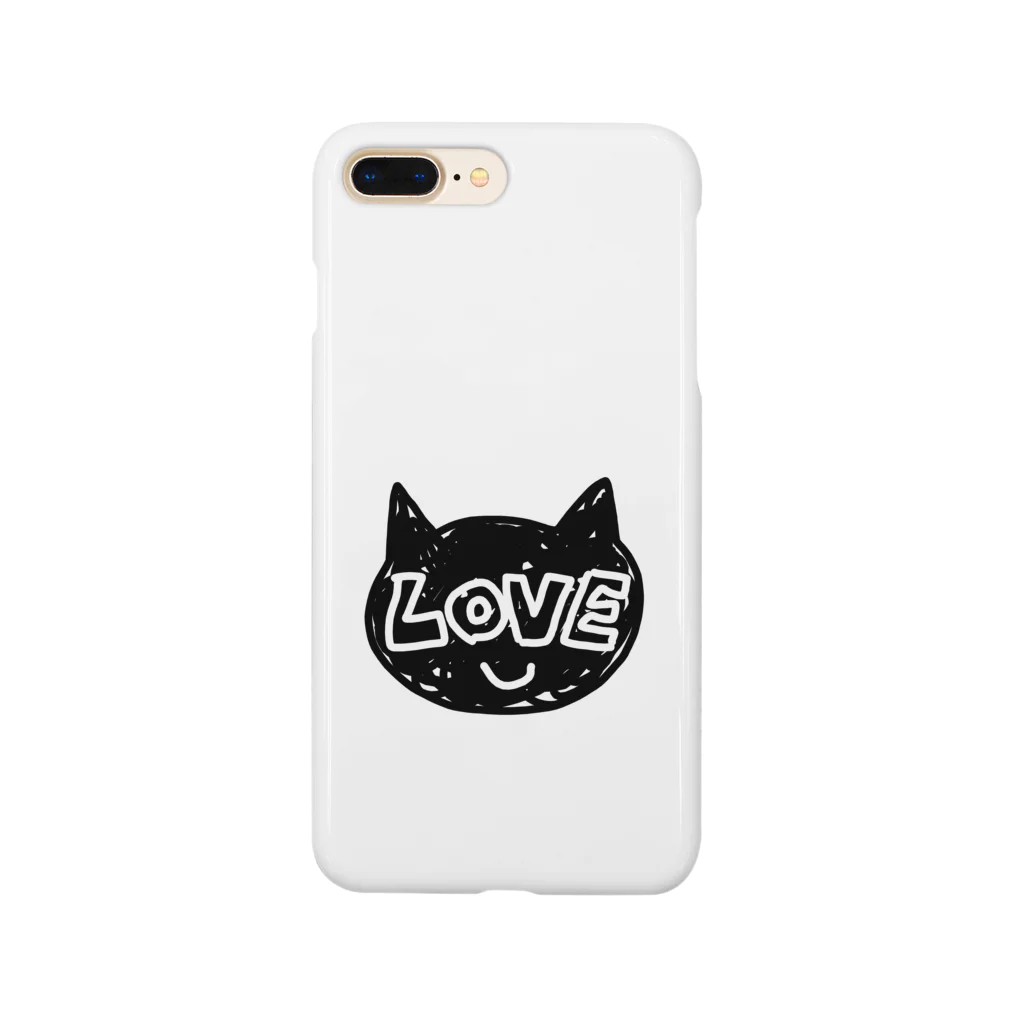 aice07のねこラブ(黒猫) Smartphone Case