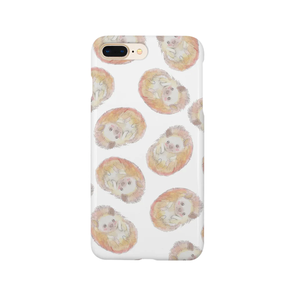 紡ぎ屋　夏目りくの水彩ハリネズミ　ランダム Smartphone Case