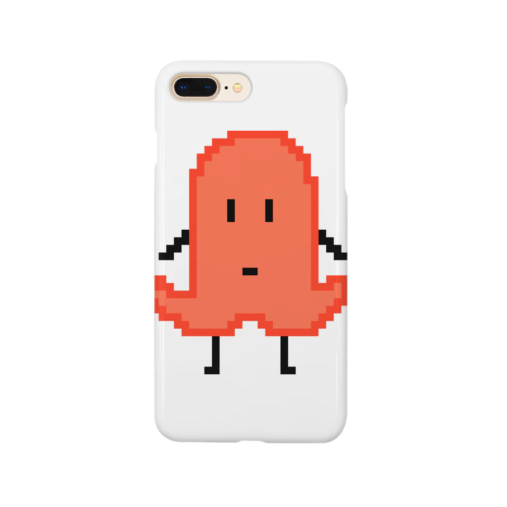 綿根八葉のドット絵　たこさんウインナー君 スマホケース