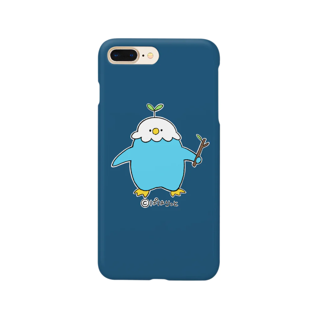 ぱはろちゃん(Pahallow)の枝持ち青ぱはろちゃんのスマホケース Smartphone Case