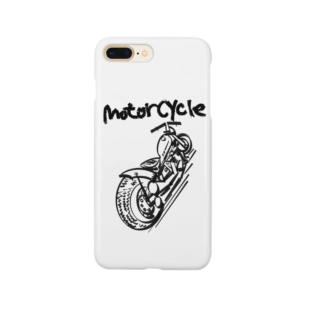 ばんやスマホケースのバイク線画 Smartphone Case