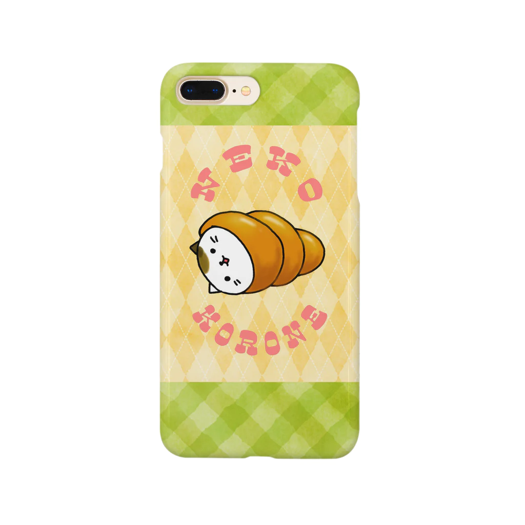 best friend'sのネココロネ アーガイルチェック Smartphone Case