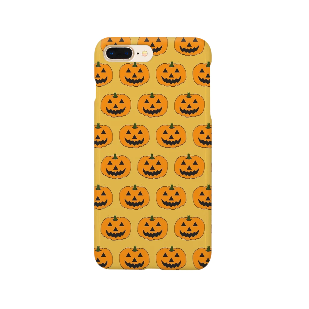 ぽまりにゃ庵のハロウィンかぼちゃん模様小物 スマホケース