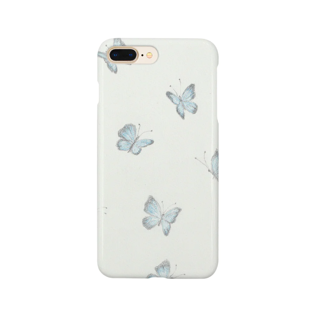 hanakirinnのsky flower 青い蝶々 Smartphone Case