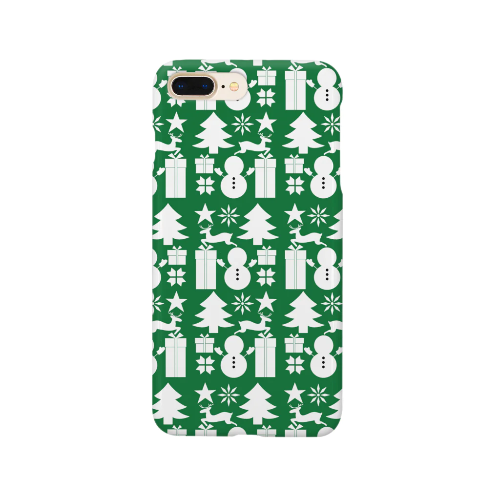 satoharuの冬のモチーフ　緑 Smartphone Case