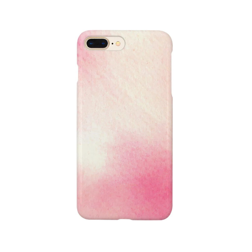 水彩 Ao_watercolorのPeach pink　水彩 Smartphone Case