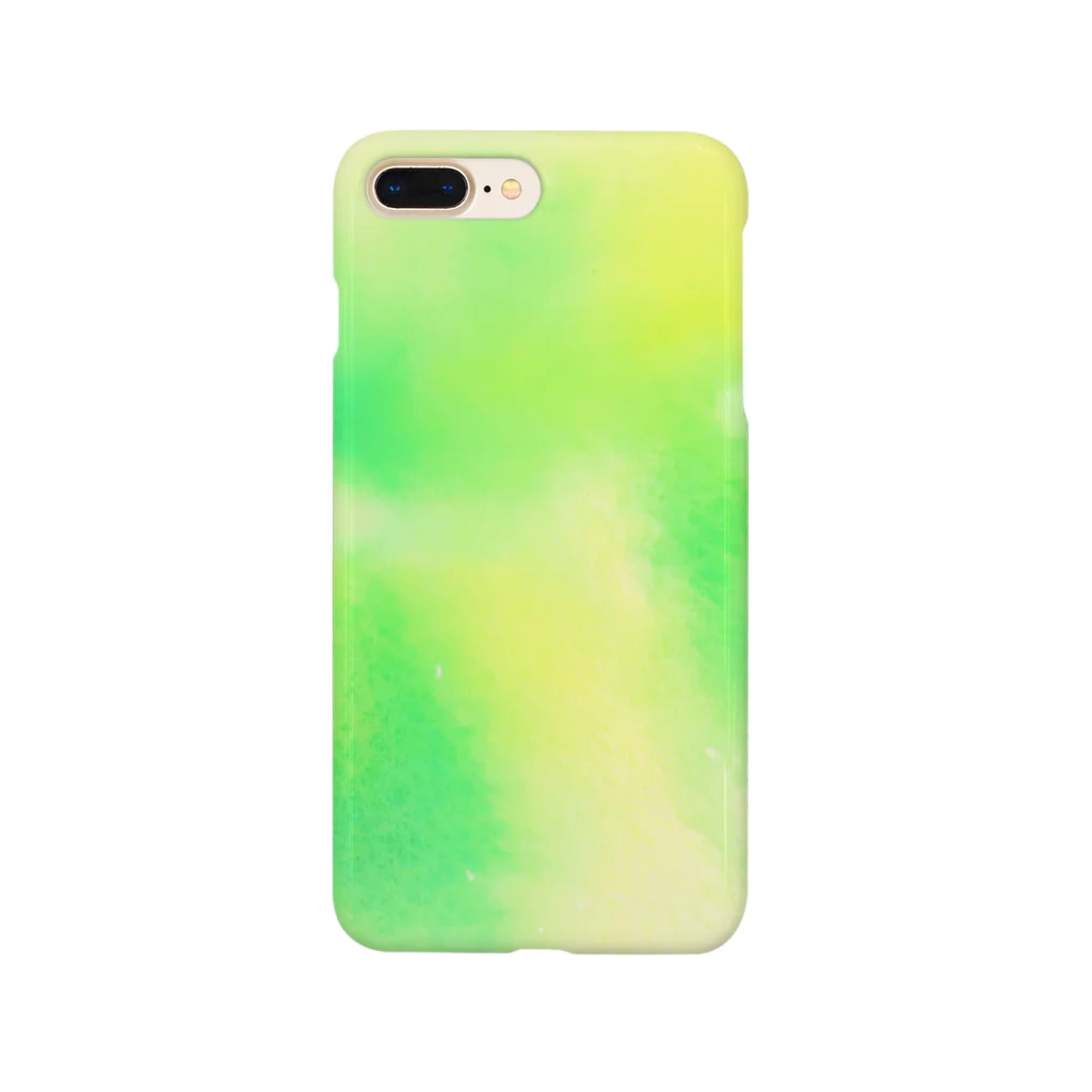 水彩 Ao_watercolorのFresh Green　水彩 スマホケース