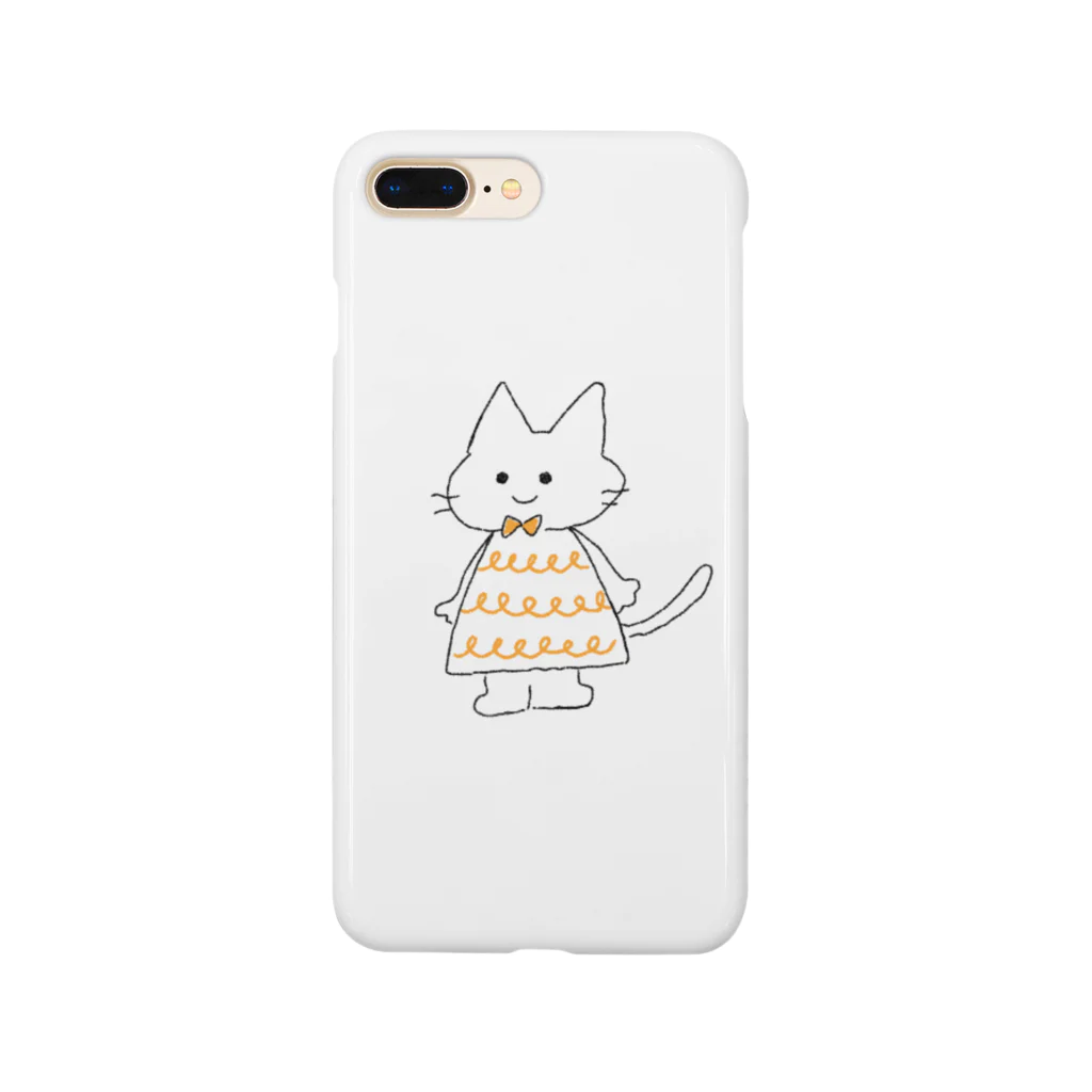 geko_sukeのくるくるボーダーねこちゃん Smartphone Case