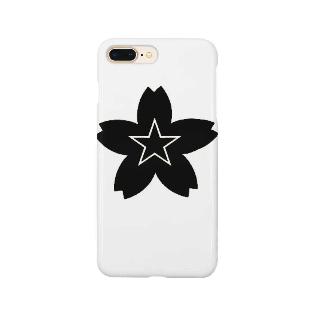 KOKI MIOTOMEの星桜紋（ブラック）　Star cherry blossom crest (black) Smartphone Case