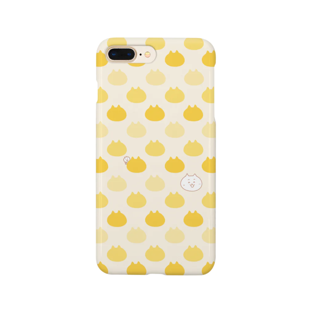 おっとりくまこの【yellow】 くまこがいっぱい スマホケース