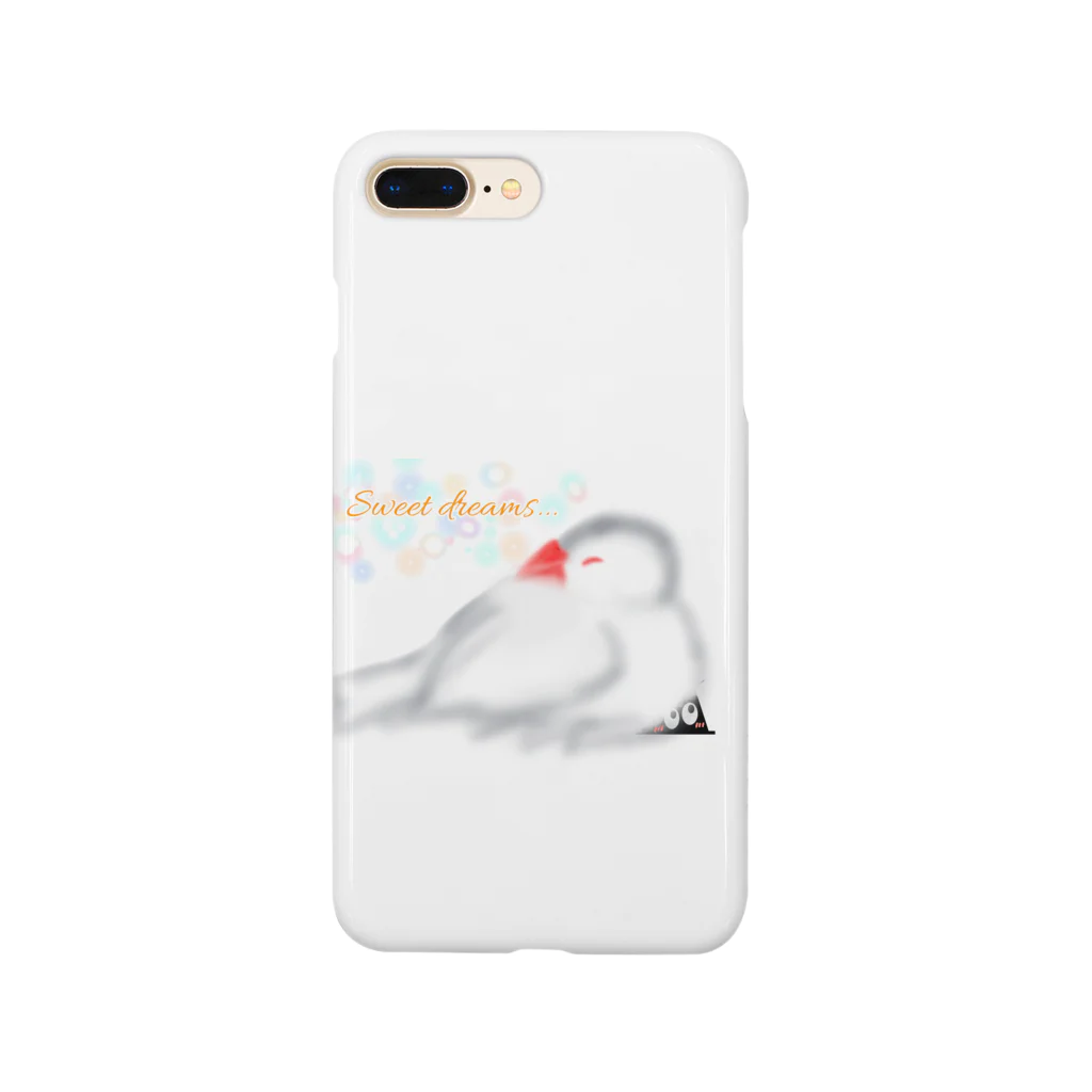 Lily bird（リリーバード）のスリスリくんとおねんね白文鳥 Smartphone Case