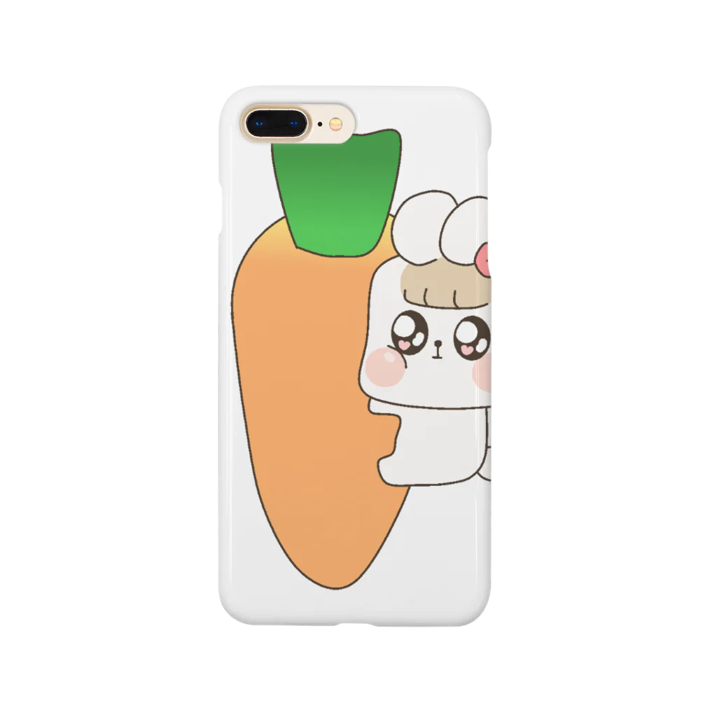 可愛すぎるうさぎの可愛すぎるうさぎとニンジン Smartphone Case