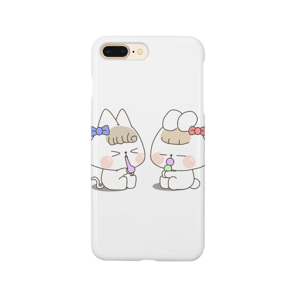 可愛すぎるうさぎの可愛すぎるうさぎとねこ Smartphone Case