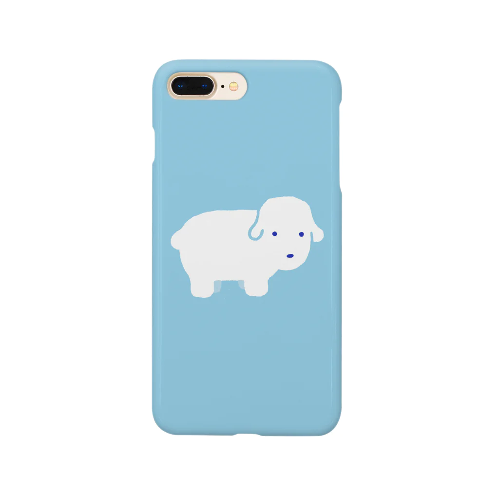 トミオカ の白いフワフワの犬 Smartphone Case