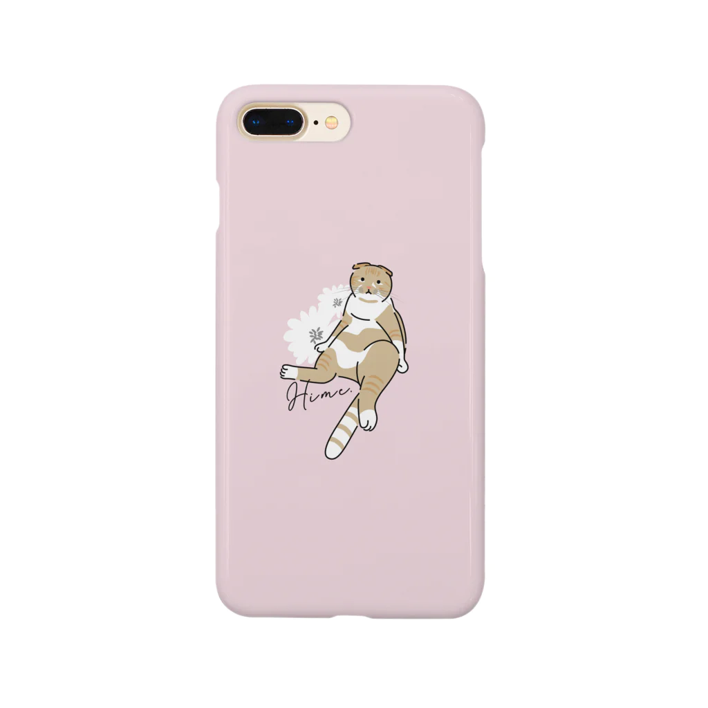 ちくわ屋のくつろぎひめちゃんスマホケース/ピンク Smartphone Case