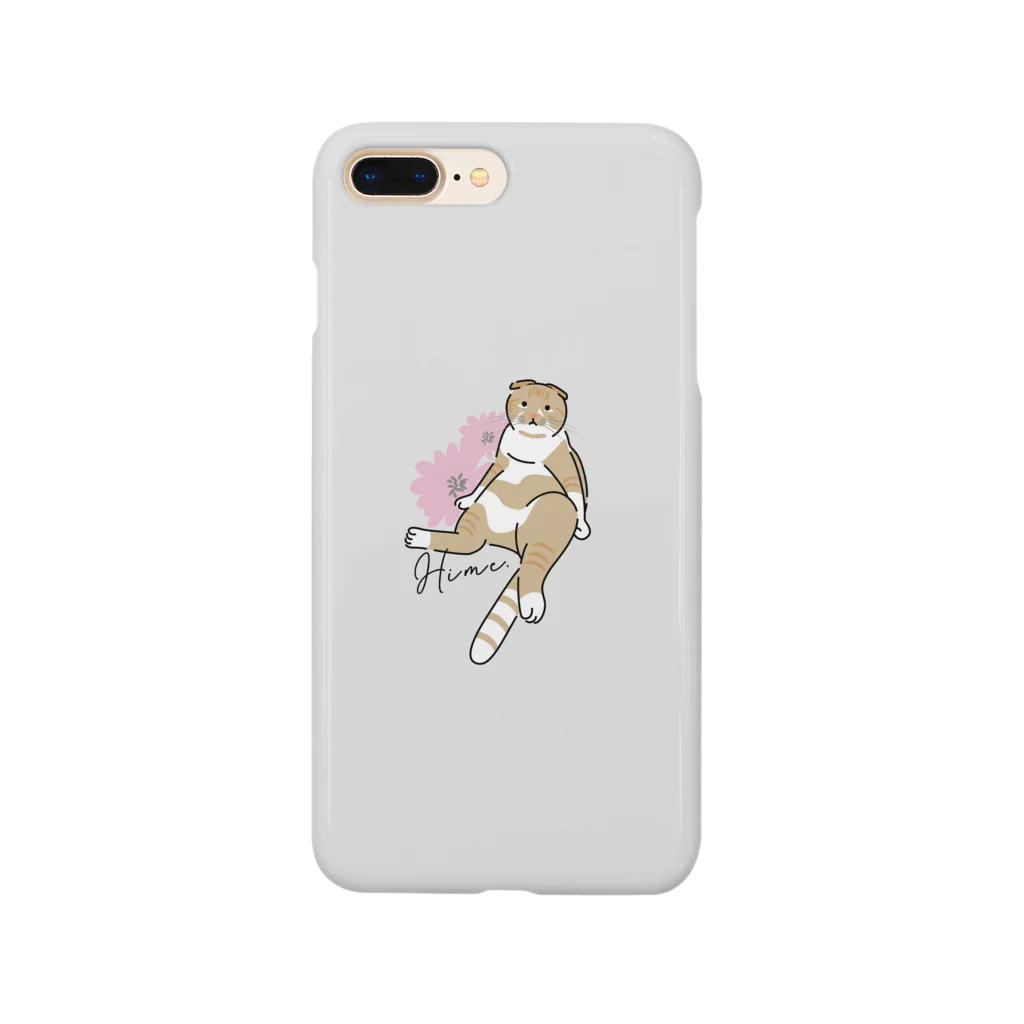 ちくわ屋のくつろぎひめちゃんスマホケース/ピンク Smartphone Case