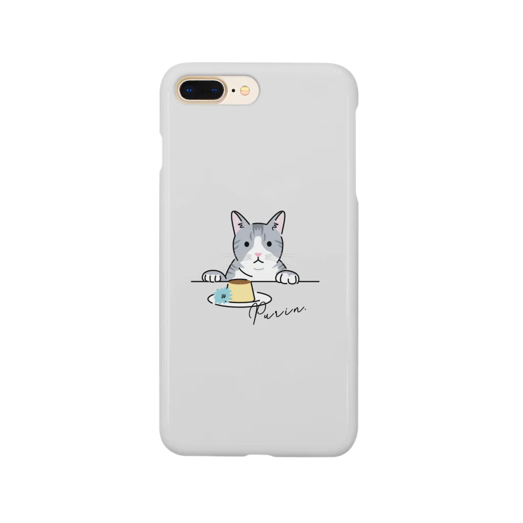 ちくわ屋のひょっこりプリンくんスマホケースグレー Smartphone Case