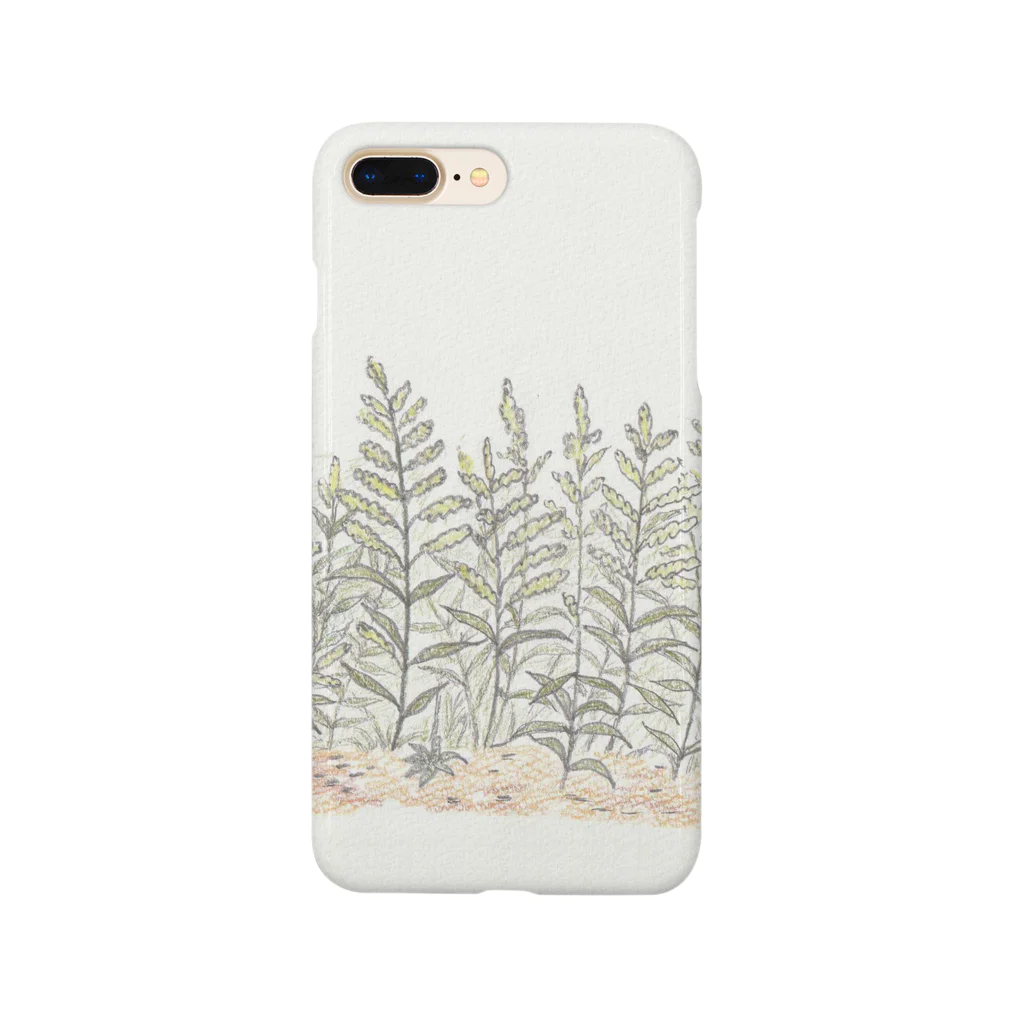 オリジナルの森の中グッズ販売のセイタカアワダチソウ Smartphone Case