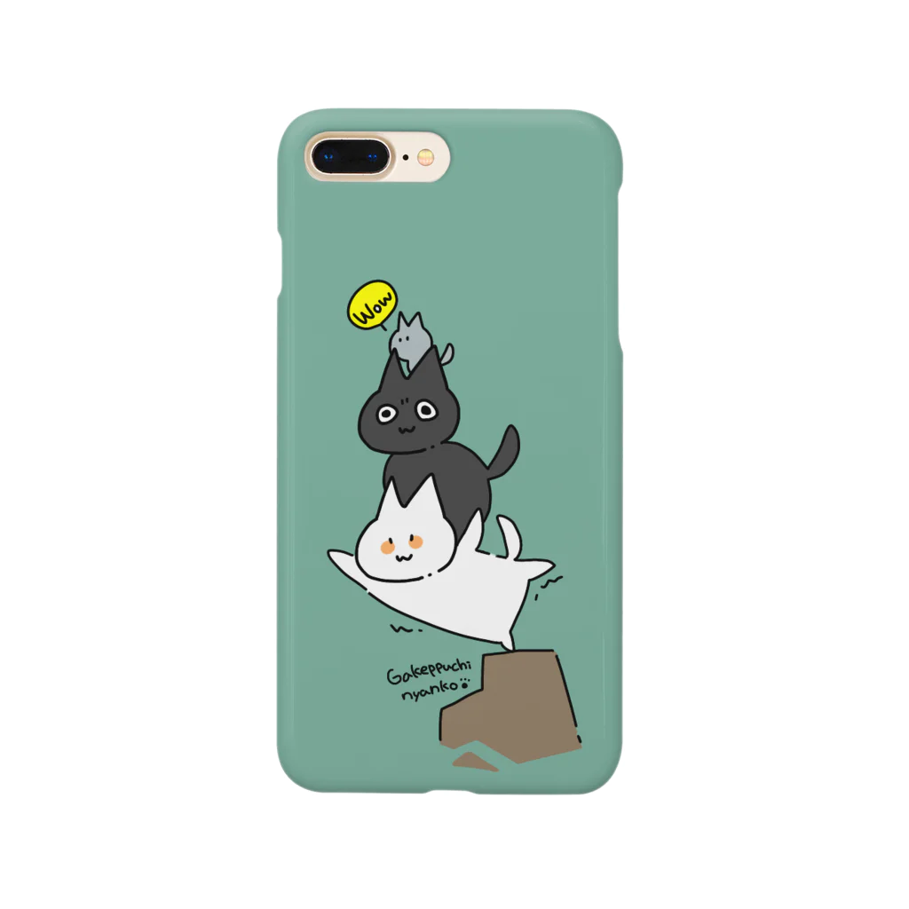 黒まめ雑貨店のがけっぷちにゃんこ🐾 Smartphone Case