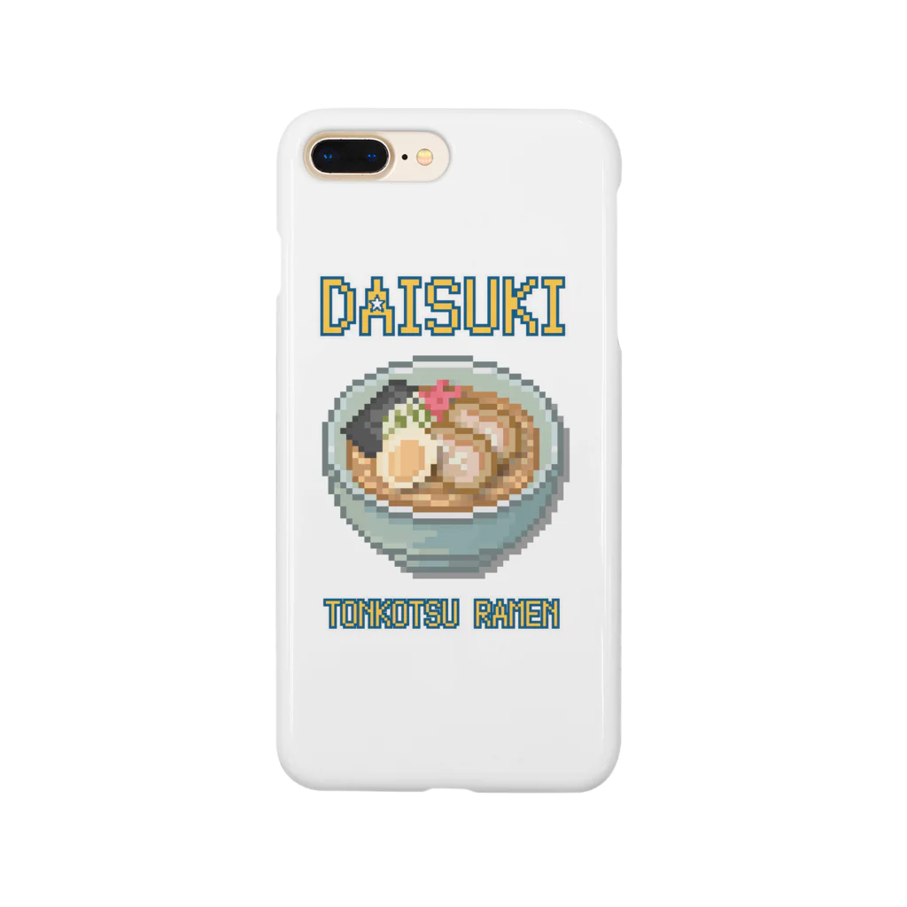 猫と釣り人のトンコツラーメン(ドット絵) Smartphone Case