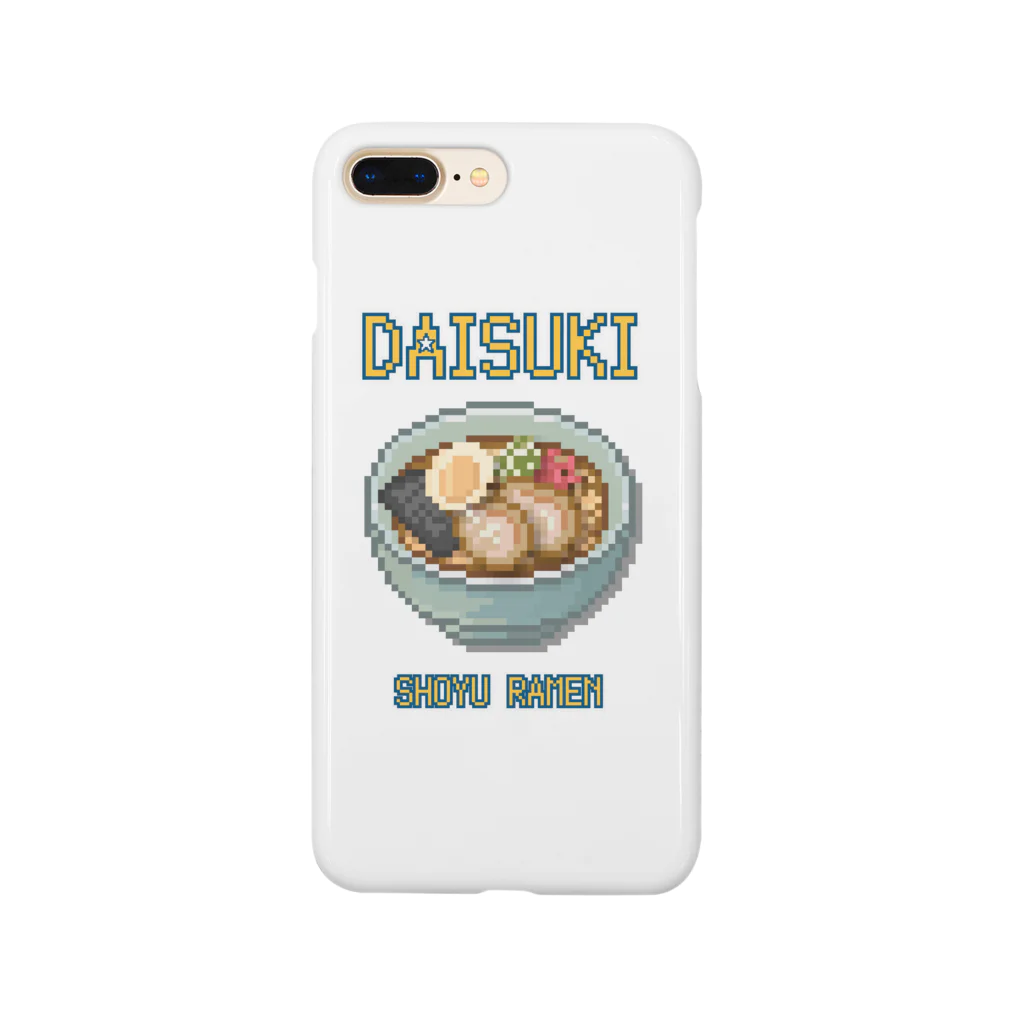 猫と釣り人のショウユラーメン(ドット絵) Smartphone Case