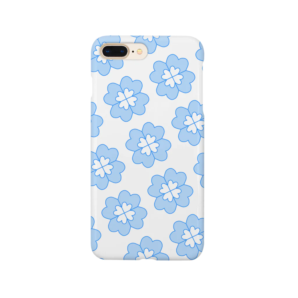 rusikaの青いクローバー（柄） Smartphone Case