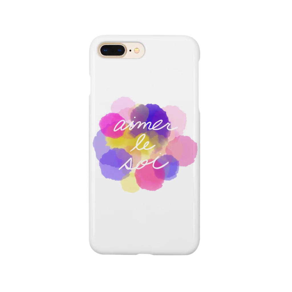 おにりかの水彩 カラフル 愛 幸せ花 Smartphone Case