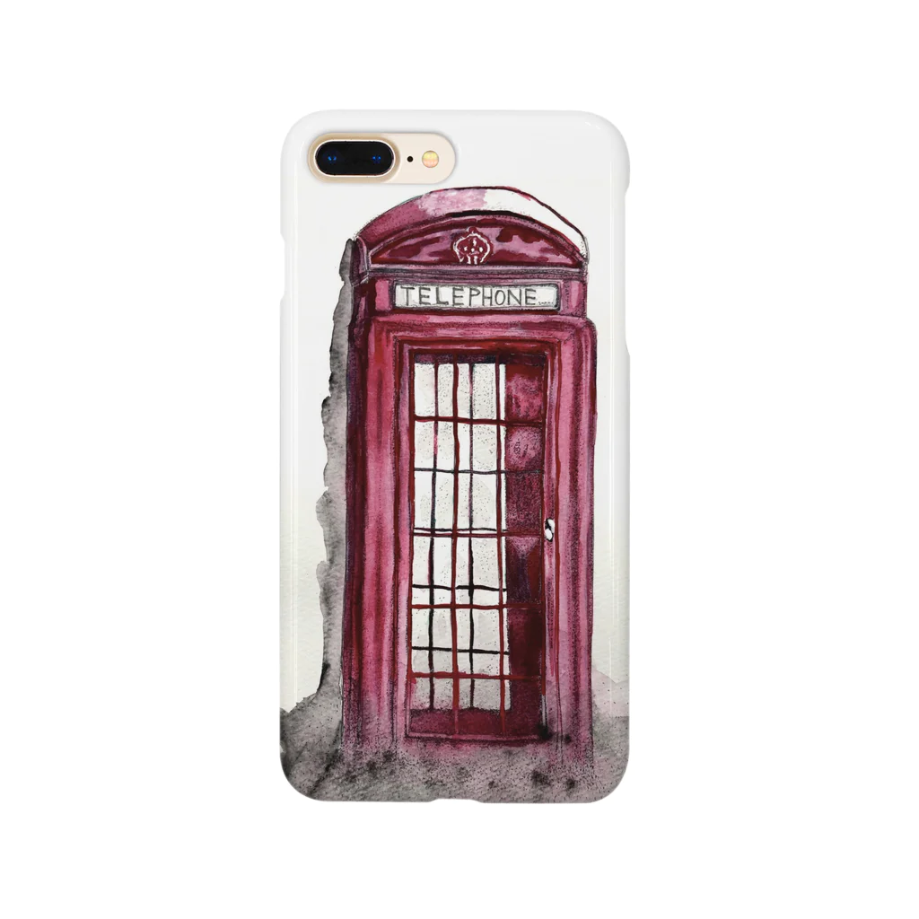 猫じゃらし22の雨上がりのtelephone box Smartphone Case