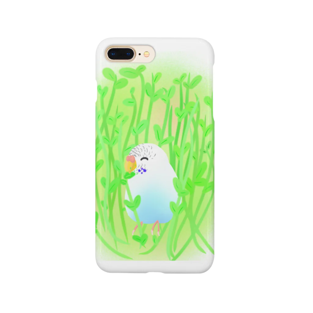 Lily bird（リリーバード）の豆苗まみれのセキセイちゃん Smartphone Case