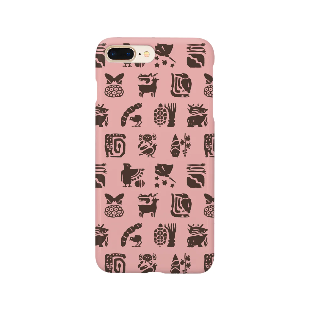 しまのなかまfromIRIOMOTEのしまのなかま小紋　いちごチョコ Smartphone Case