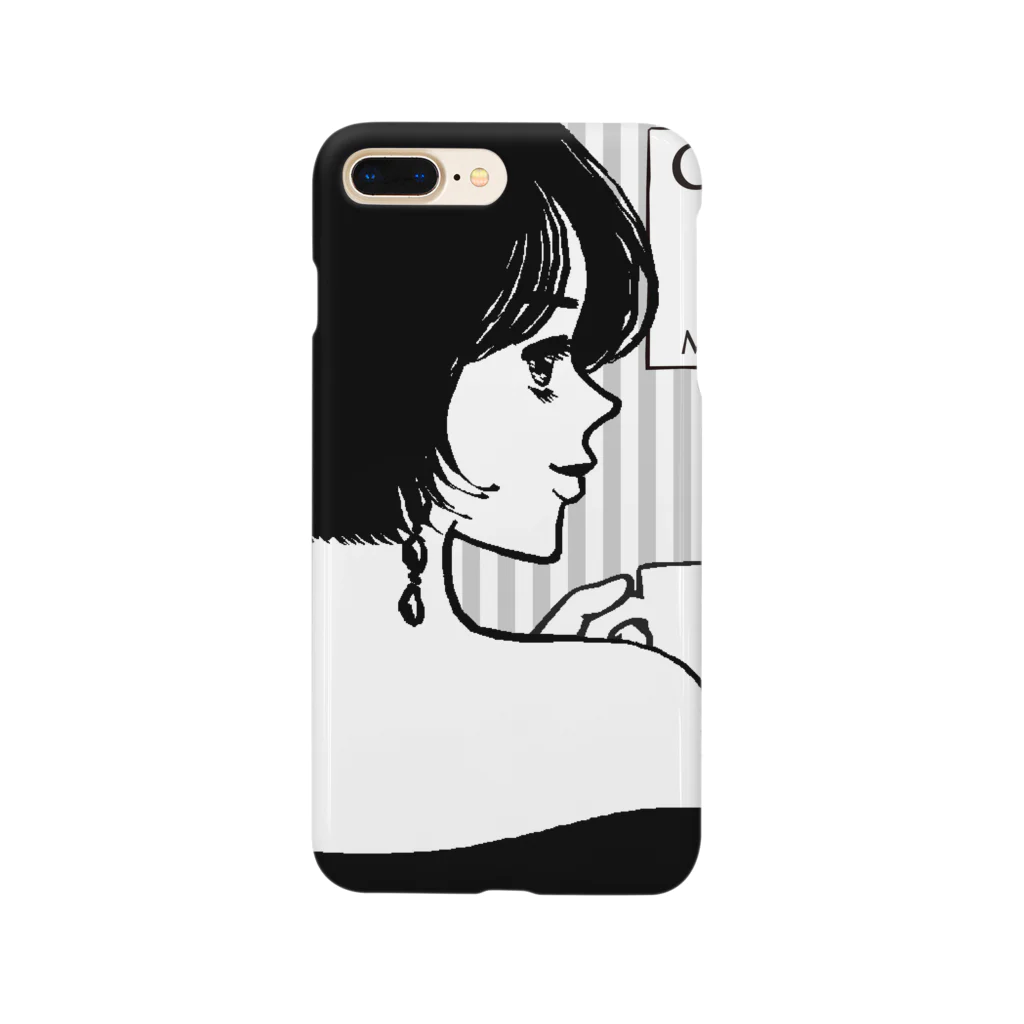 MicaPix/SUZURI店のCoffee＆Girl "No.i" Smartphone Case