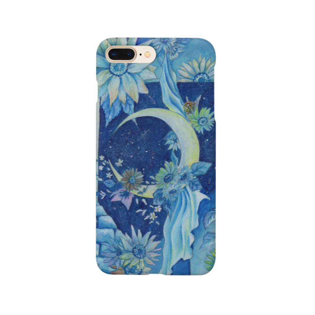 月夜観Galleryの月と向日葵 Smartphone Case