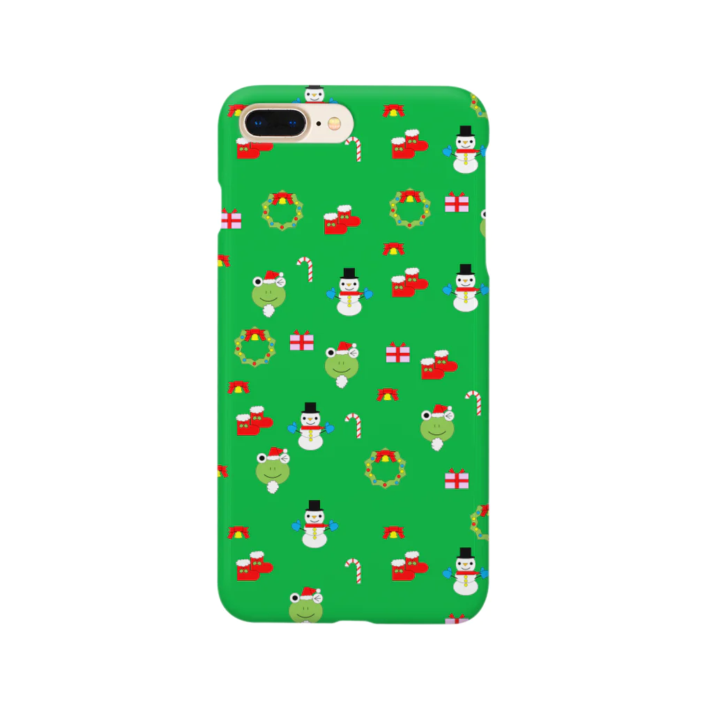 🐸かえるさんと仲間たち🐸のかえるさんのクリスマス(緑) Smartphone Case