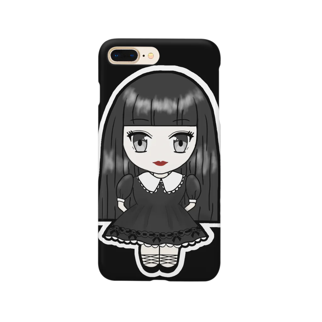 かえりたいの3頭身かえちゃん(黒ドアップver.) Smartphone Case