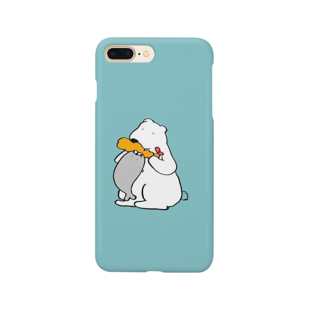 shiokobuworksのしろくまさんと、あざらしくん。 Smartphone Case