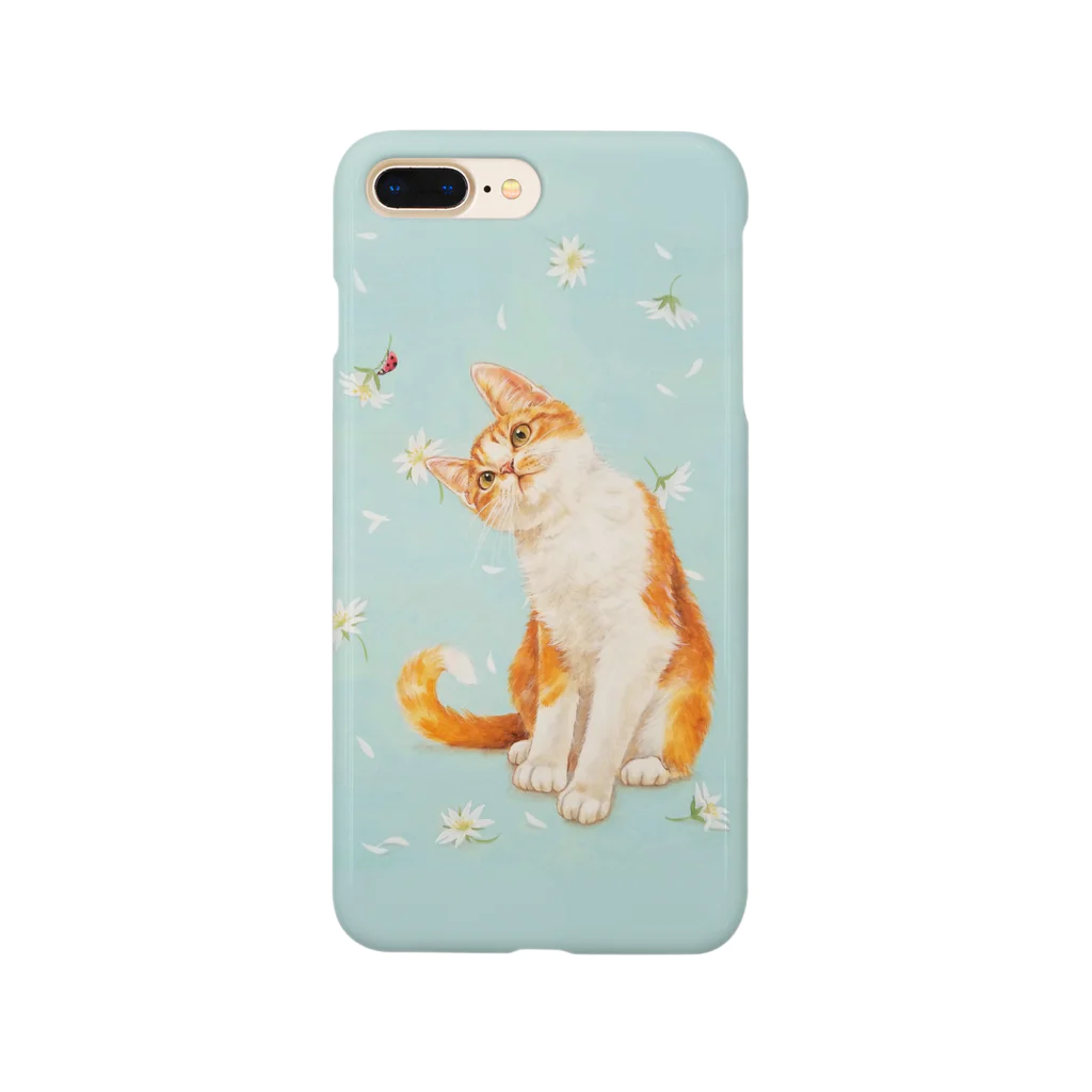 おちょぴのてんとう虫と茶白猫 Smartphone Case