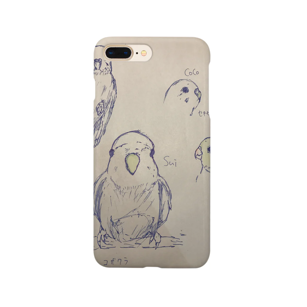 がんこちゃんの飼育垢＠いろいろのインコ(*ˊ˘ˋ*) Smartphone Case