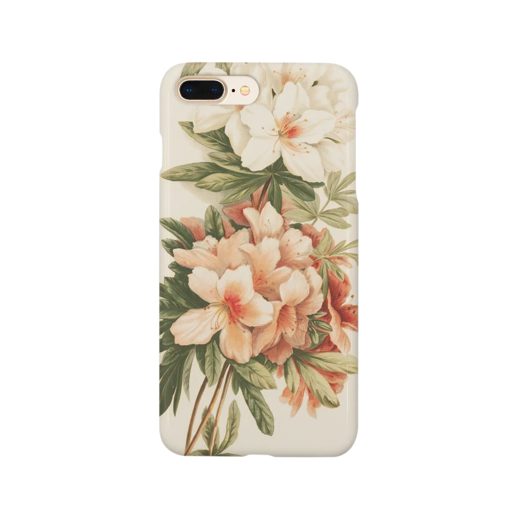 夜間遊泳のボタニカル　花柄　植物　絵画プリント Smartphone Case