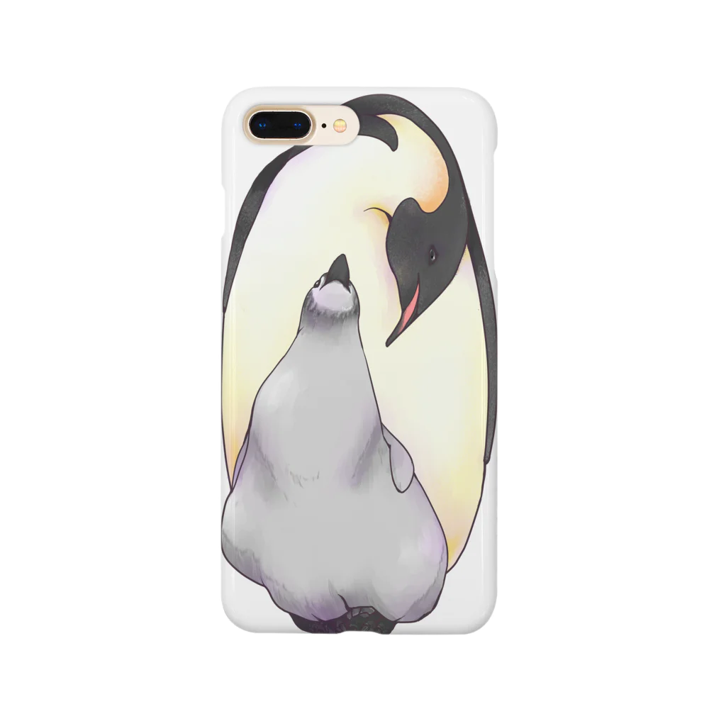 人鳥舎のエンペラーペンギンの親子 Smartphone Case