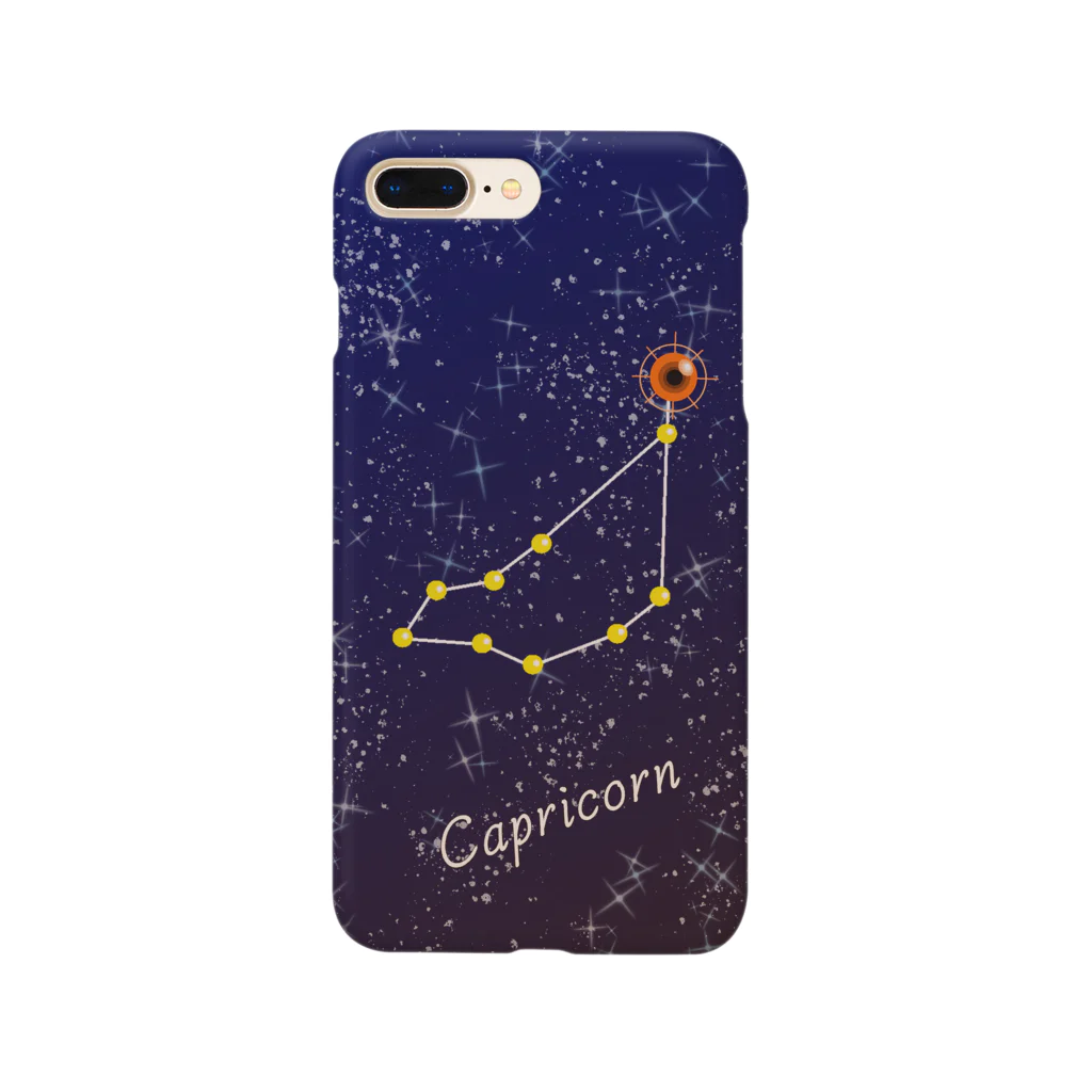 そら色の小ビンの山羊座　Capricorn スマホケース