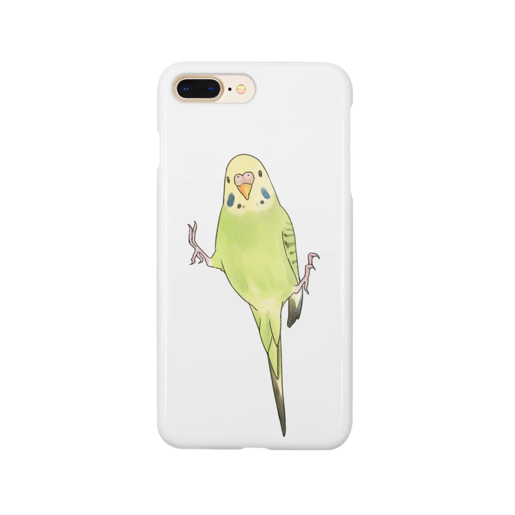 まめるりはことりのピタッとセキセイインコちゃん【まめるりはことり】 Smartphone Case