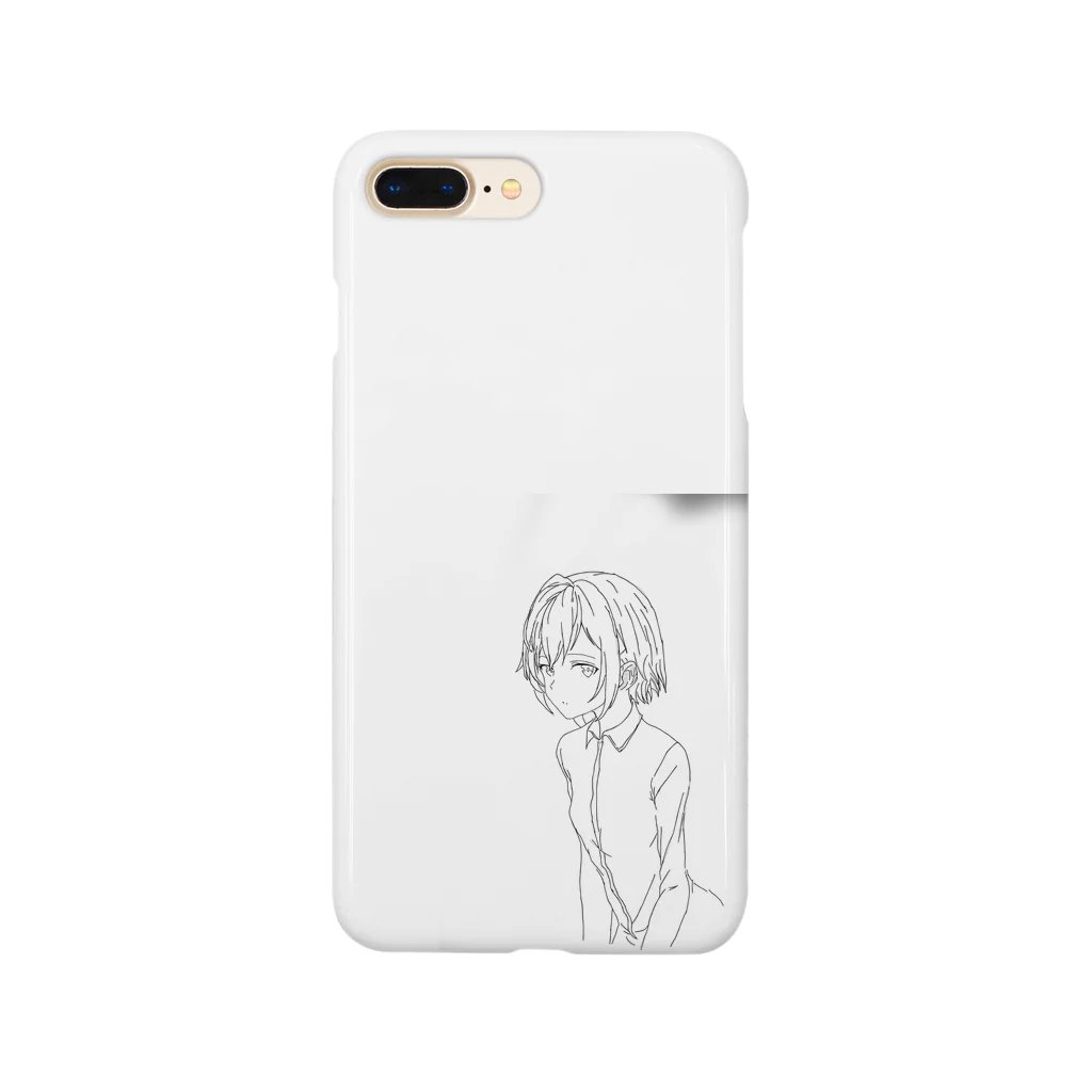 grimm-fairy-talesのクールな少女×線画 Smartphone Case