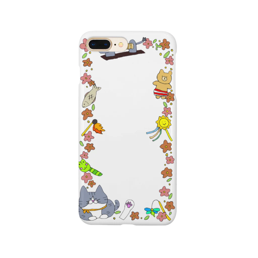 シーズー愛の花柄ねこ Smartphone Case