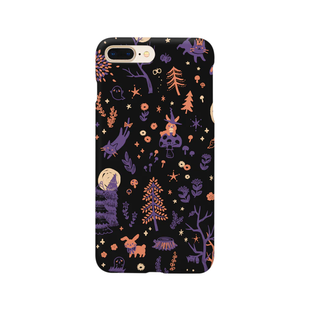 ナコの夜の森 (ブラック) Smartphone Case