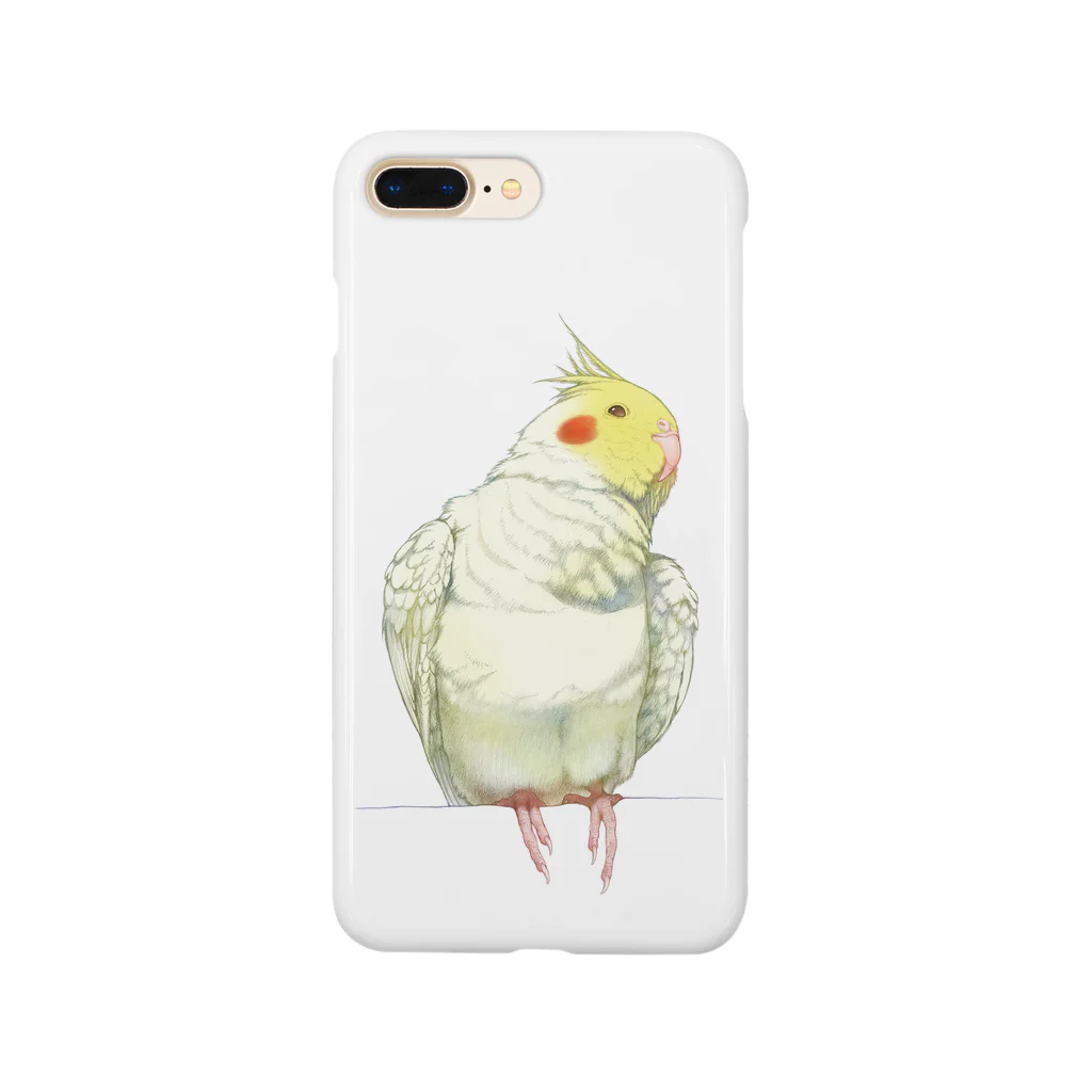 オカメインコ定点観測の【iPhone 5～X】見上げるオカメインコ Smartphone Case