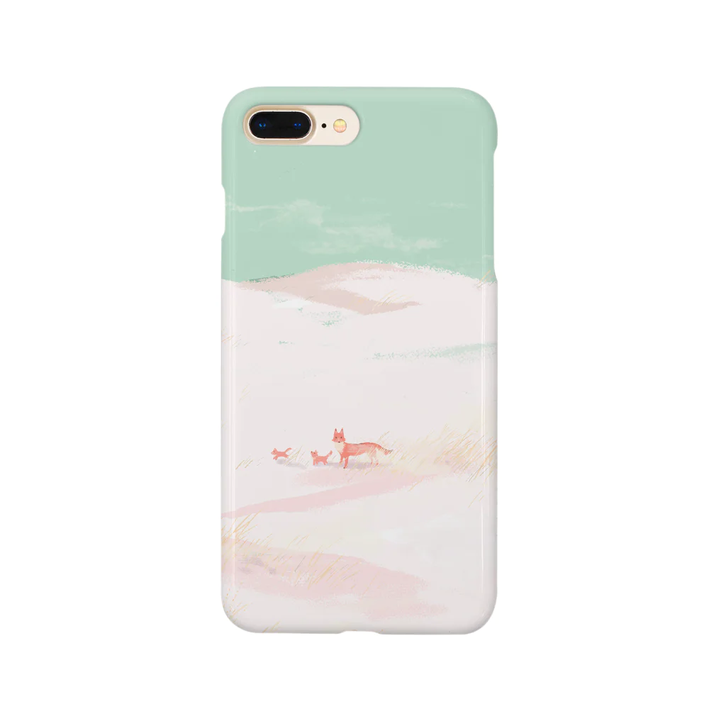 かわいみなショップの雪とススキ Smartphone Case