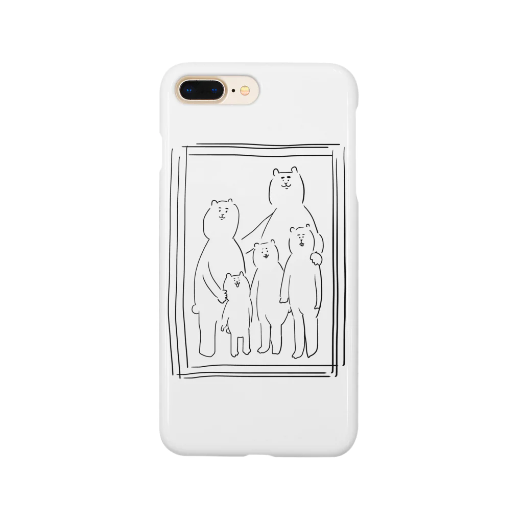 けちゃっぷごはんのお店の家族写真（くま）黒 Smartphone Case